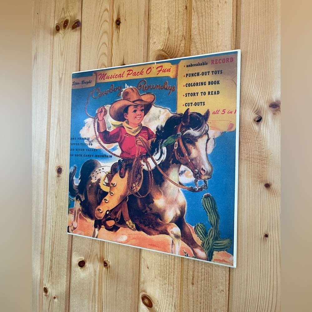 Starbright Musical Pack o’ Fun ‘Cowboy Roundup’ vintage replica wall decor